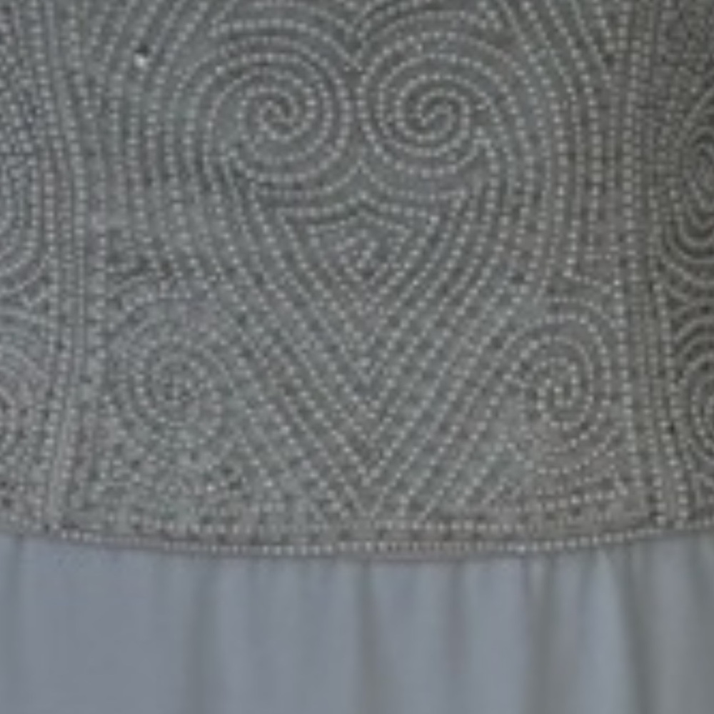 Vintage Handmade Strapless Cream Hand Beaded and pearled corset top and skirt - Picture 7 of 12